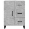 vidaXL Credenza Grigio Cemento 69,5x34x180 cm in Legno Multistrato