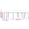 vidaXL Tenda Party Blu e Bianco 800 x 400 x 266 cm