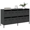 vidaXL Credenza Nera 135x39x73,5 cm in Acciaio Laminato a Freddo