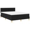 vidaXL Letto box spring con materasso Nero 140 x 200 cm Tessuto