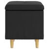 vidaXL Pouf contenitore Nero 40 x 40 x 45 cm Pelle sintetica