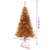 vidaXL Albero di Natale con 150 LED con supporto Oro 150 cm PET