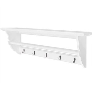 vidaXL Appendiabiti in MDF bianco in stile barocco