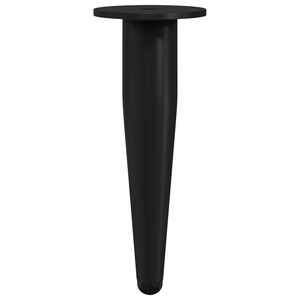 vidaXL Piedini per mobili 2 pcs Nero &Oslash; 40 x 98 mm Ferro