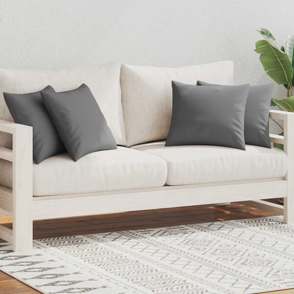 vidaXL Cuscini da Esterno 4 pz 45x45 cm Grigi