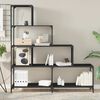 vidaXL Libreria a 4 Gradini Nera 139x33,5x149 cm in Legno Multistrato