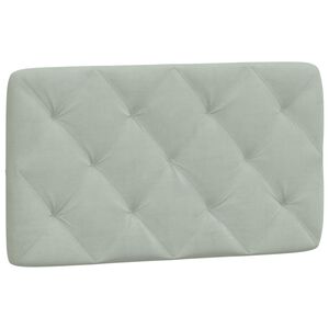 vidaXL Cuscino Testiera Grigio Chiaro 80 cm in Velluto