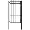 vidaXL Cancello per recinzione HORST 100 x 175 cm Metallo Nero