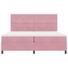 vidaXL Letto a molle con materasso Rosa 200 x 200 cm Velluto