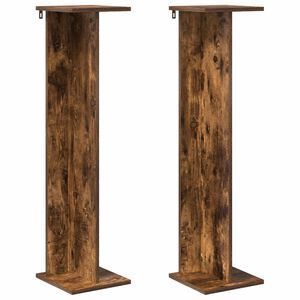 vidaXL Supporto per piante Quercia Affumicata 25 x 25,5 x 100,5 cm
