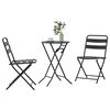 vidaXL Set Bistro da Giardino 3 pcs Antracite Acciaio