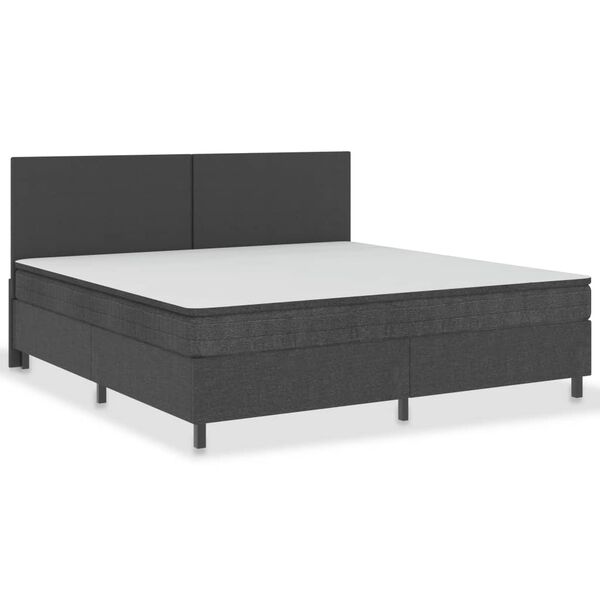 vidaXL Letto a Molle Grigio in Tessuto 200x200 cm