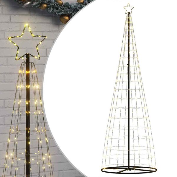vidaXL Albero di Natale a LED 550 LED Bianco Caldo 300 cm