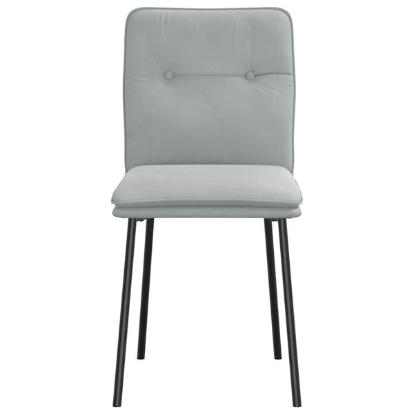 vidaXL Sedie da Pranzo 6 pz Grigio Chiaro in Velluto