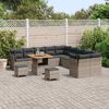 vidaXL Set Divano da Giardino 13 pcs Grigio polyrattan