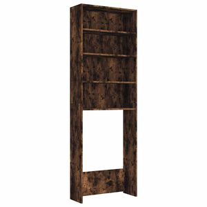 vidaXL Mobile per Lavatrice Rovere Fumo 64x24x190 cm