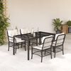 vidaXL Set da Pranzo da Giardino 5 pz Nero con Cuscini in Polyrattan