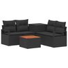 vidaXL Set di divani 6 pz Nero Rattan sintetico e Acciaio