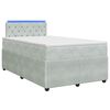 vidaXL Letto box spring con materasso Grigio Chiaro 120 x 200 cm