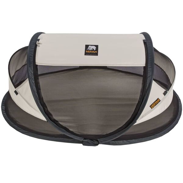 DERYAN Lettino da Viaggio Pop-up Baby Luxe con Zanzariera Crema