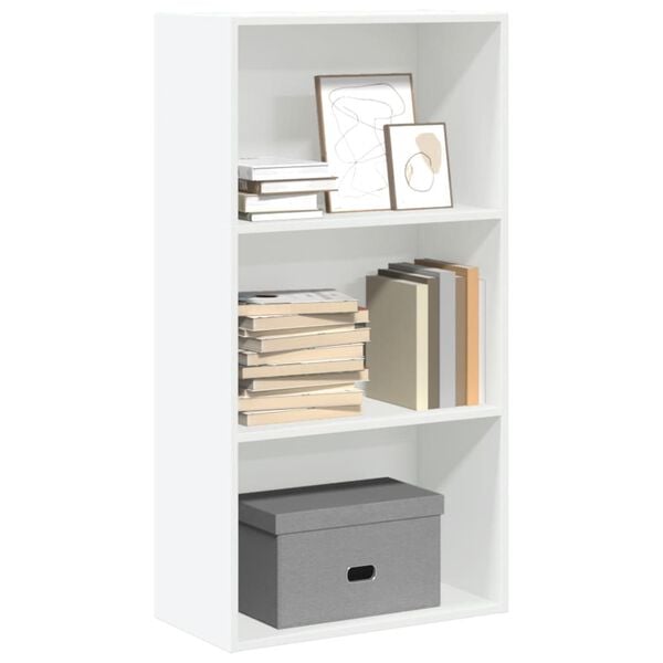vidaXL Libreria Bianca 60x30x114 cm in Legno Multistrato