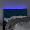 vidaXL Testiera a LED Blu Scuro 100x5x78/88 cm in Velluto