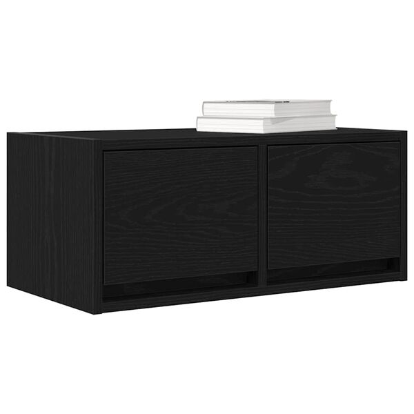 vidaXL Mobile Porta TV Rovere Nero 60x31x25,5 cm in Legno Multistrato