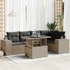 vidaXL Set Divano da Giardino 6 pz con Cuscini Grigio in Polyrattan
