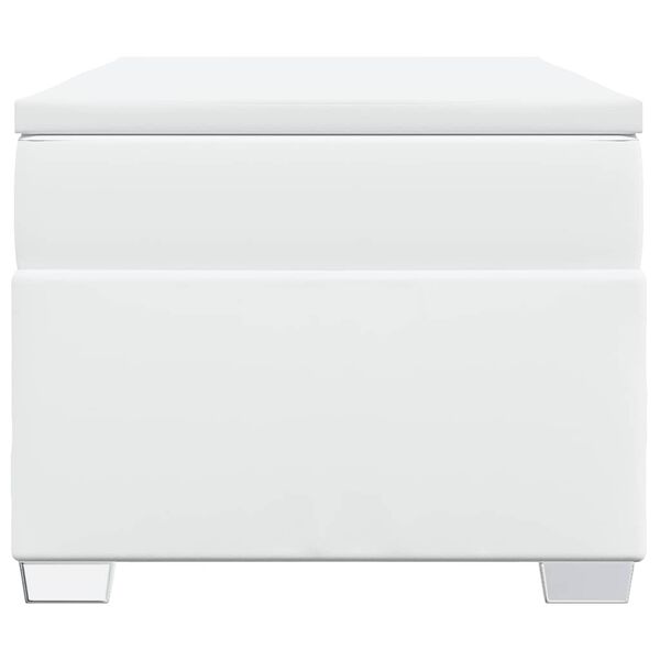 vidaXL Giroletto a Molle con Materasso Bianco 90x200 cm in Similpelle