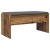 vidaXL Panca per ingresso con cuscino Legno vecchio 83 x 38 x 40 cm
