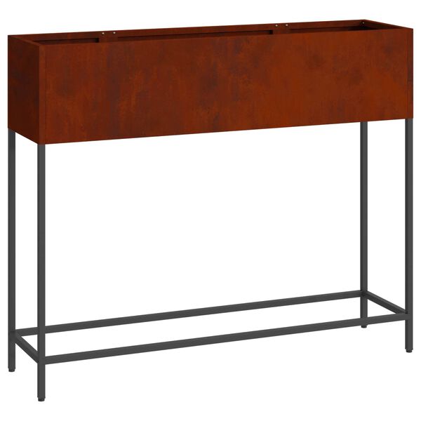 vidaXL Vaso da Giardino Rialzato Ruggine 100 x 26 x 82 cm