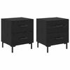 vidaXL Armadio da Notte 2 pz Rovere Nero 40 x 35 x 47,5 cm