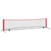vidaXL Rete da tennis Nero e Rosso 396 x 92 x 87 cm Poliestere