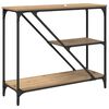vidaXL Tavolo consolle Rovere artigianale 88,5 x 30 x 75 cm