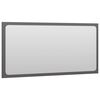 vidaXL Specchio da Bagno Grigio Lucido 80x1,5x37 cm Legno Multistrato