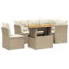 vidaXL Set Divano da Giardino 5 pz con Cuscini Beige in Polyrattan