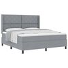 vidaXL Letto a molle con materasso Grigio chiaro 180 x 200 cm Tessuto