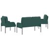 vidaXL Set divani 3 pcs Verde Scuro 115 x 56 x 80 cm Legno compensato