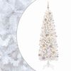 vidaXL Albero di Natale Artificiale Slim con Palline 180 cm 300 LED