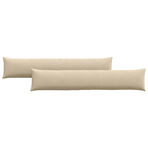vidaXL Cuscini da Divano 2 pcs Crema 200 x 40 cm Tessuto