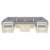 vidaXL Set Divani da Giardino su Pallet 9 pz con Cuscini Legno Abete