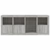 vidaXL Credenza con Luci LED Grigio Sonoma 164x37x67 cm