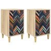vidaXL Armadio da Notte OMMEN 2 pz Rovere Sonoma 36 x 33 x 60 cm