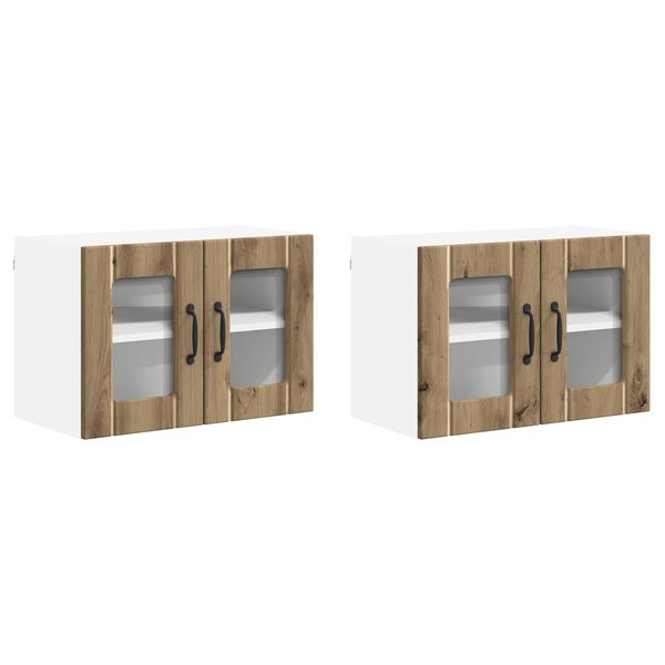 vidaXL Mobile da cucina 2 pcs Rovere artigianale 60 x 31 x 40 cm