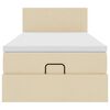vidaXL Pouf Letto con Materasso Crema 100x200 cm in Tessuto