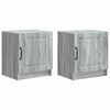 vidaXL Armadio da Notte 2 pz Grigio Sonoma 43 x 34,5 x 47 cm