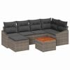 vidaXL Set Divano da Giardino 7 pz Grigio polyrattan