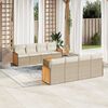 vidaXL Set Divano da Giardino 9 pz con Cuscini Beige in Polyrattan