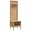vidaXL Armadio per corridoio FLORO Marrone cerato 50 x 40 x 158 cm