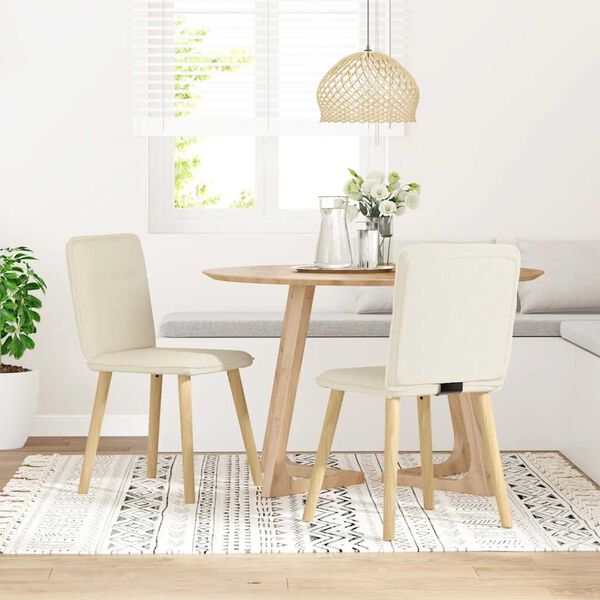 vidaXL Sedie da Pranzo 2 pz Lino